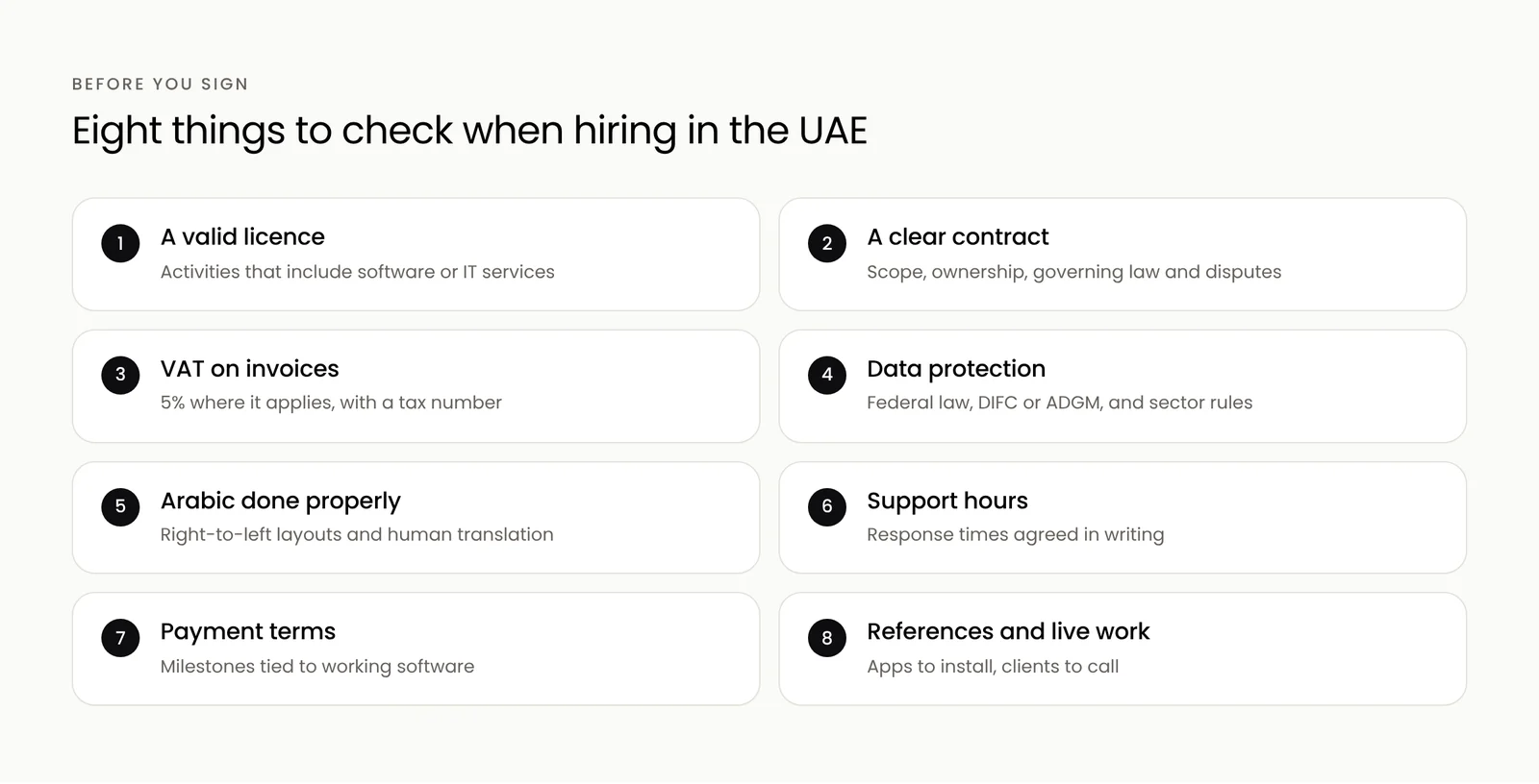A checklist for hiring a software development company in the UAE