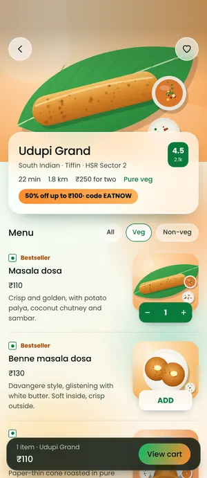 Eatato app: Udupi Grand