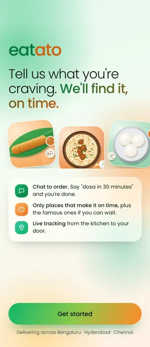 Eatato app: Welcome