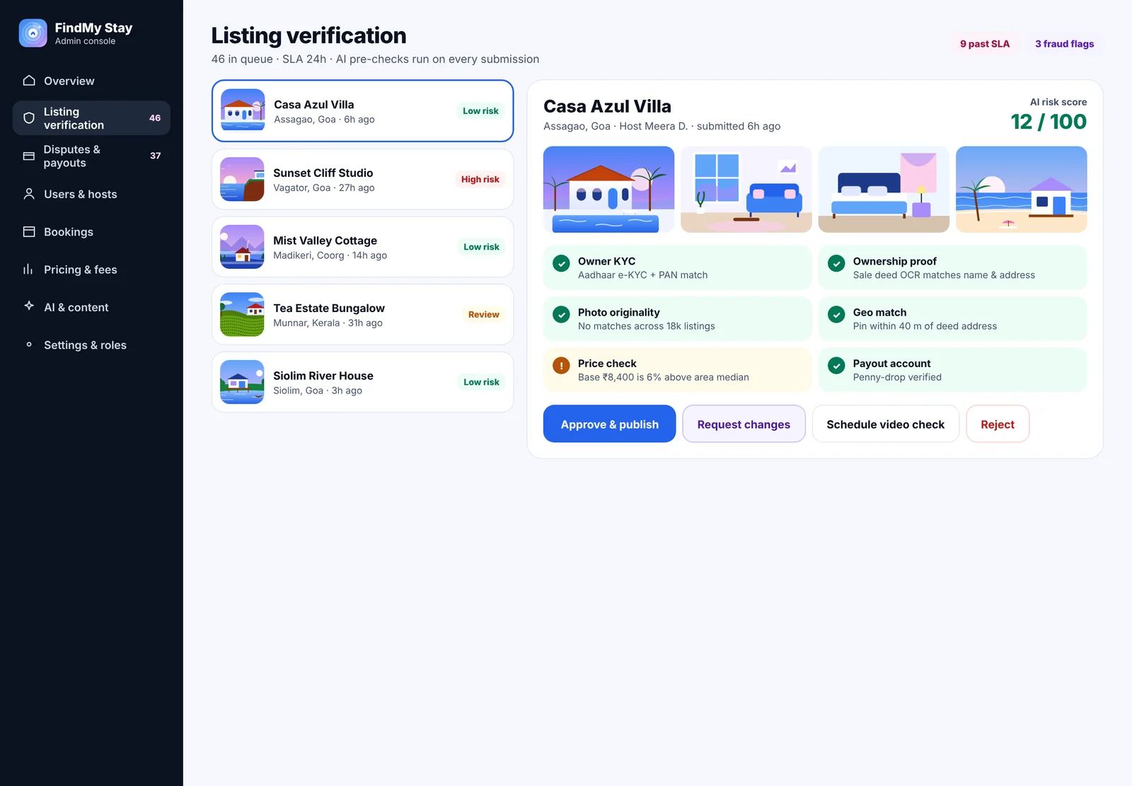 FindMy Stay listing verification