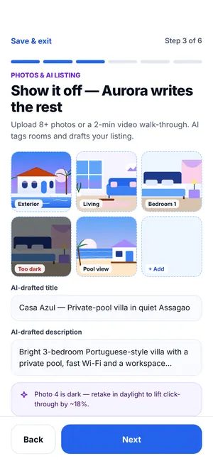 FindMy Stay app: Photos, and Aurora writes the rest