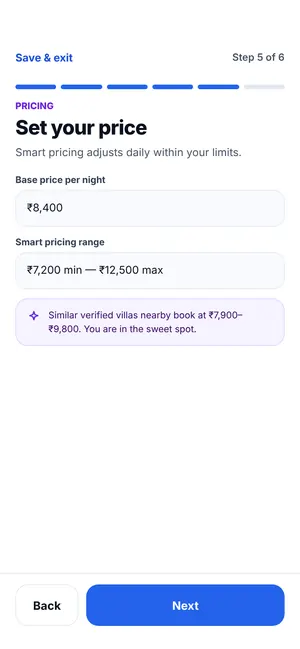FindMy Stay app: Set your price