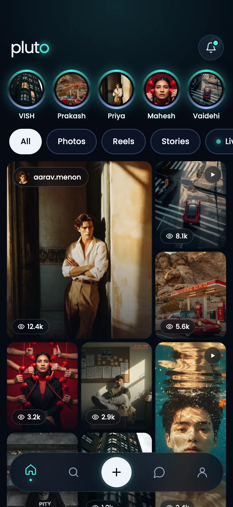 Pluto home screen