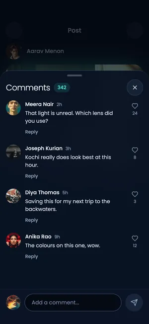 Pluto app: Comments