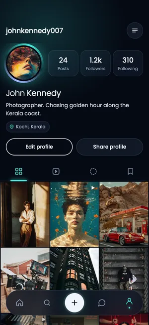 Pluto app: Your profile