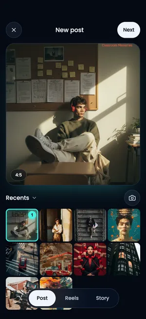 Pluto app: New post