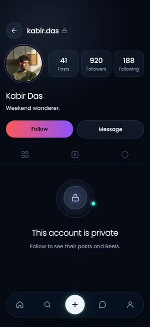 Pluto app: Private account