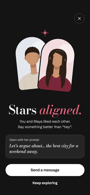 Venus app: Stars aligned