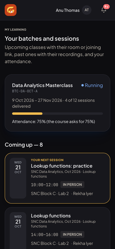 My learning on a phone