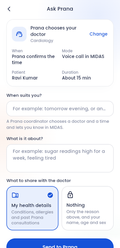 Choosing what to share with the doctor