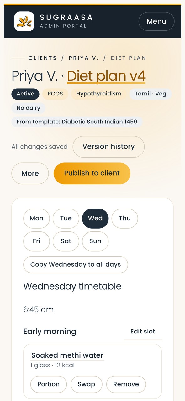 Plan builder on a phone