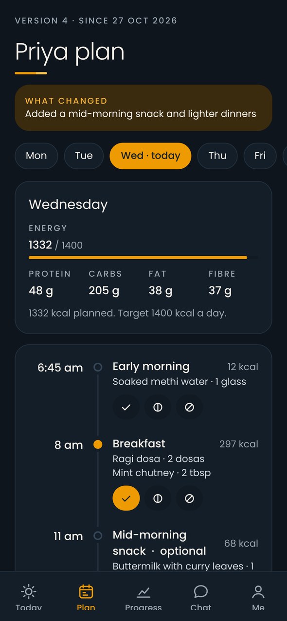 Plan in dark mode